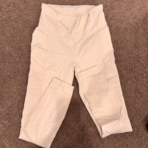 Fabletics Trinity Motion 365 Cream Leggings with Pockets